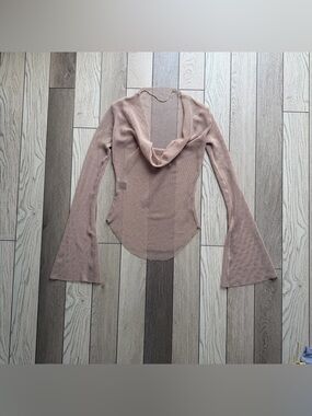 PRISCAVera Women's Long Sleeve Brown Top